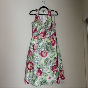 LOFT Ann Taylor floral halter cut dress NWT